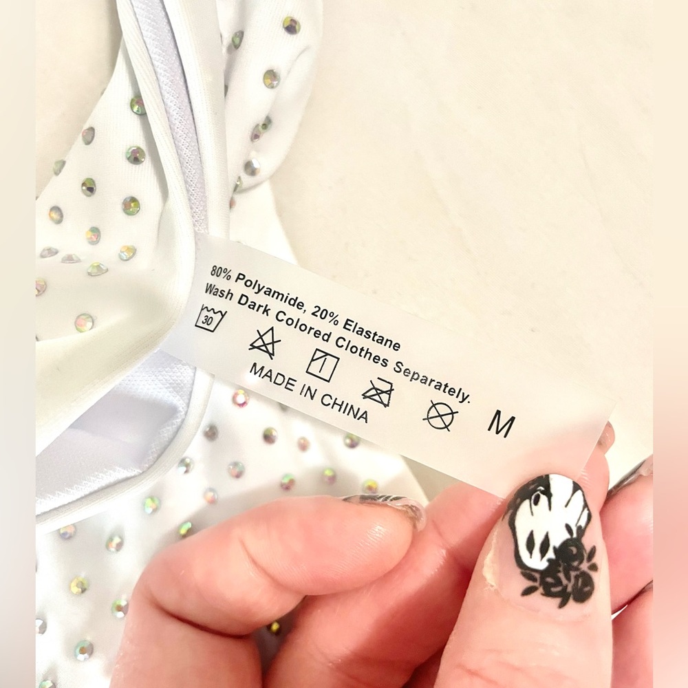 White Rhinestone Bikini Set - Picture 10 of 11